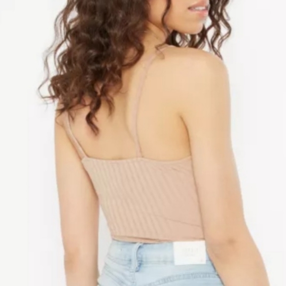 Rue21 Tan Crochet Ribbed Bodysuit XS NWT - Picture 3 of 6